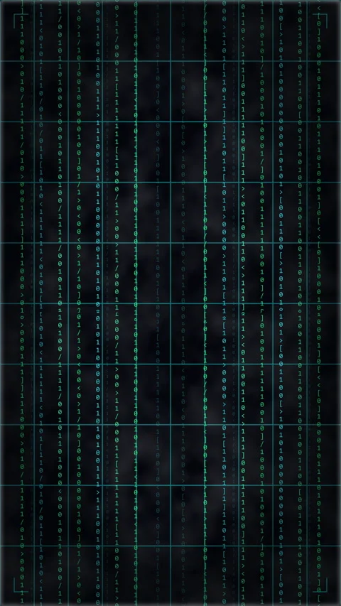 Matrix loop code data cyber digital grid tunnel background animation Stock Footage 346635160