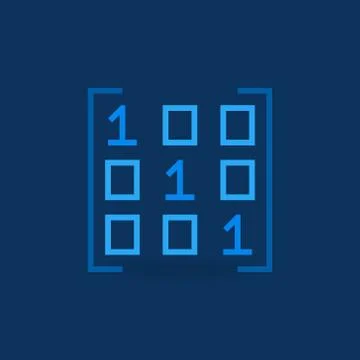 Matrix mathematics concept flat icon Stock-Illustration