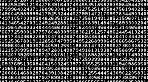 Matrix with moving decimal code numbers 11-1 Stock Footage 37784056