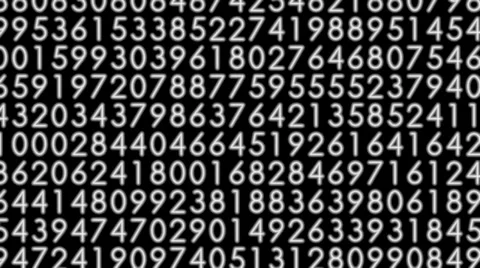 Matrix with moving decimal code numbers (zoom in-zoom out) 31 스톡 동영상 37865356