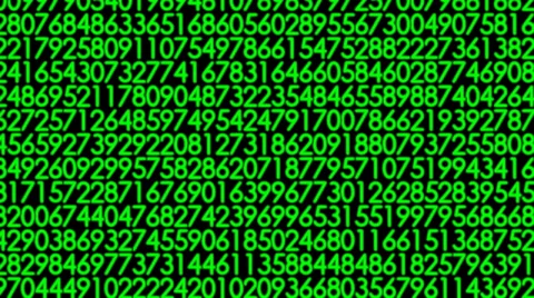 Matrix with moving decimal code numbers (zoom in-zoom out) 35 Stock Footage 37869248
