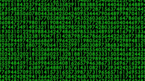Matrix with moving green decimal code numbers 12 Stock Footage 37788733