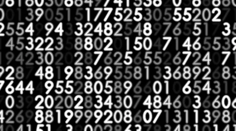 Matrix with moving white and gray decimal code numbers 24 Stock Footage 37791989