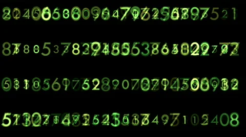 Matrix numbers Video stock 824868