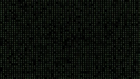 Matrix Numbers Going Through Stock Footage 127249856
