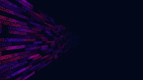 Matrix pattern with numbers on black space Stock Footage 209515518