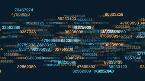 Matrix pattern with numbers on black space Stock Footage 209517225