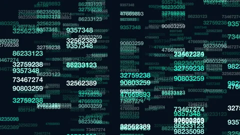 Matrix pattern with numbers on black space Stock Footage 209518392