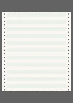 Matrix printer A4 paper template Illustrazione stock