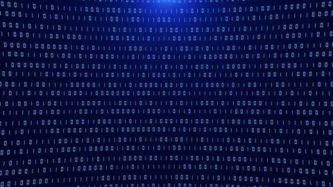 Matrix rain of digital HEX code. Computer generated abstract technology concept 스톡 동영상 247329827
