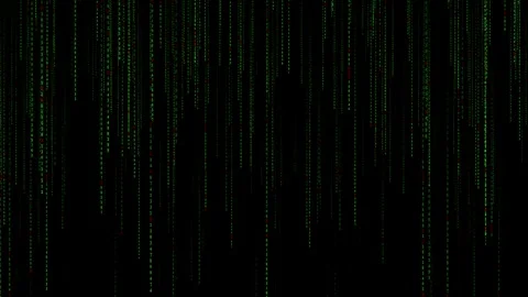 Matrix rain of digital HEX code. Computer generated abstract technology concept Stock Footage 247499221