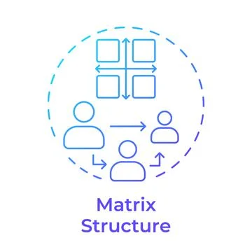 Matrix structure blue gradient concept icon Ilustración de archivo