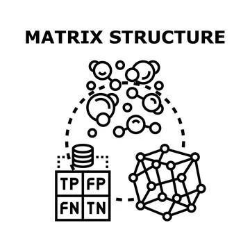Matrix structure concept analyzing data algorithm イラスト素材
