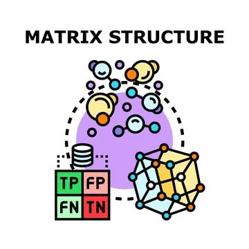 Matrix structure concept analyzing data algorithm イラスト素材