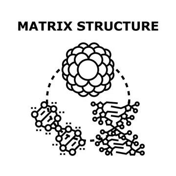 Matrix structure concept with dna and cells Stock Illustration