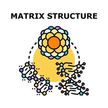 Matrix structure concept with dna and cells Stock Illustration