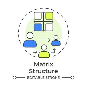 Matrix structure multi color concept icon Stock Illustration