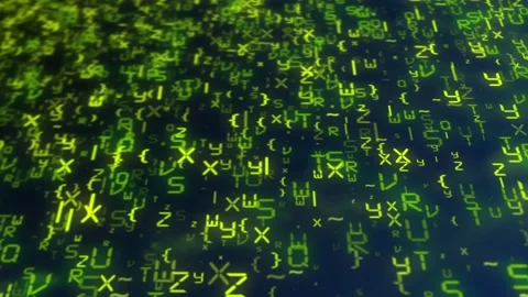 The Matrix style binary code. The camera moves through the falling numbers Stock Footage 101283703