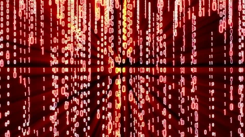 The Matrix style binary code. Falling numbers. Stock Footage 299671304