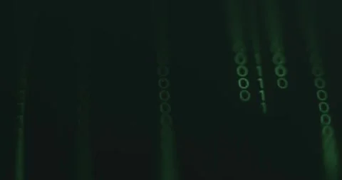 Matrix style binary rain, cybersecurity concept Stock Footage 313423821