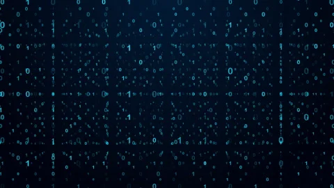 Matrix style blue binary code streaming motion background 库存影片 348473614