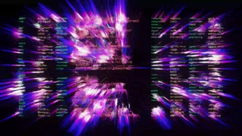 Matrix-style command line. Binary code invasion. Cyberpunk aesthetic. Stock Footage 313933334