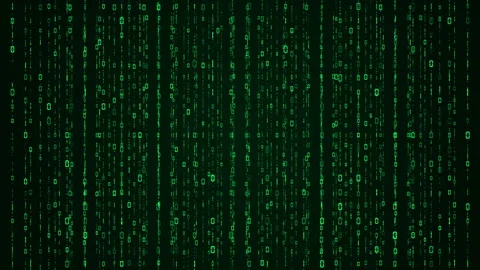 Matrix Style Digital Rain Falling Binary Code Video Animated Background Stock Footage 335859832