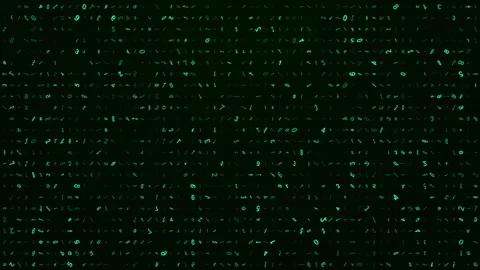 Matrix Style Digital Rain Falling Binary Code Video Animated Background Stock Footage 346743317