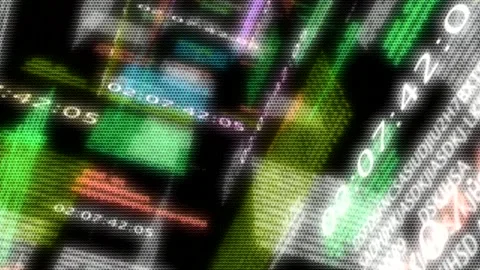 Matrix style randomly generated words letters numbers fonts characters symbols Stock Footage 270015705