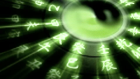 Matrix style randomly generated words letters numbers fonts characters symbols Stock Footage 270015914