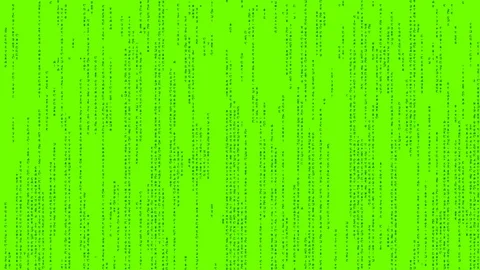 The Matrix style text code in green color and background Stock Footage 107432908