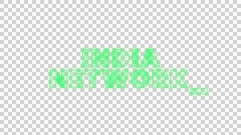 Matrix Style Typing Effect India Network Transparent text Stock Photos