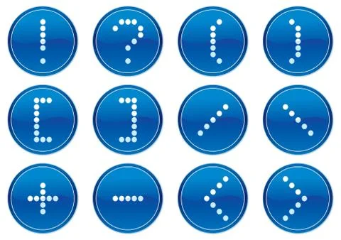 Matrix symbols icon set. Stock Illustration