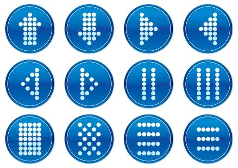 Matrix symbols icon set. Stock Illustration