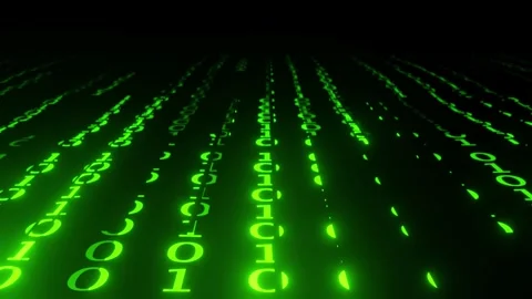 Matrix technology background. Cyber security with binary code. Stock-Footage 194122613