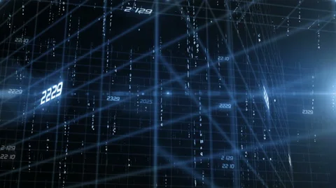 Matrix text digital data BLUE Video stock 52283312