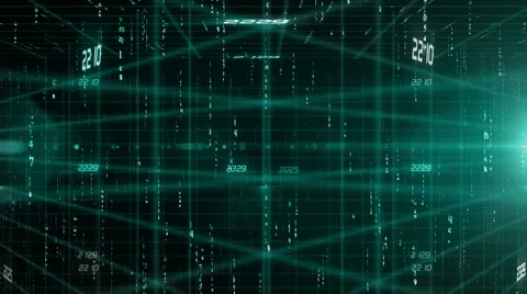 Matrix text digital data GREEN Stock Footage 52293638