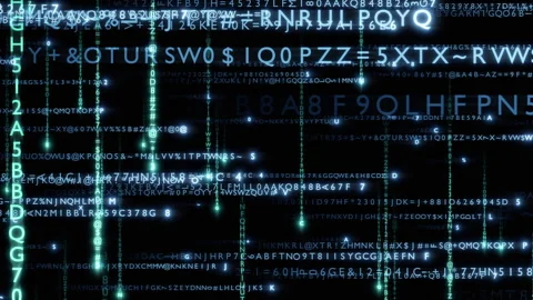Matrix text rain alphcdet d loop Stock Footage 303055100
