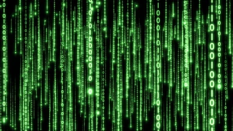 Matrix text rain binary aa Vídeos de archivo 300216948