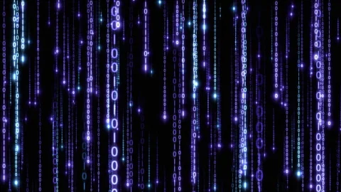 Matrix text rain binary ab Video stock 300219102