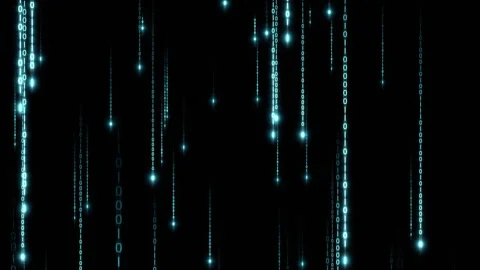 Matrix text rain binary b Video stock 300221608