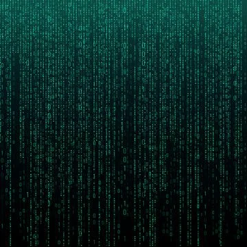 Matrix texture with digits. Binary code, abstract futuristic cyberspace Stock Illustration