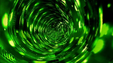 Matrix Tunnel Wormhole with Abstract Lights Lines Fast Travel Video stock 100119882