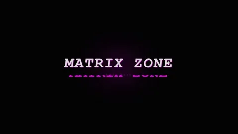 Matrix Zone Digital Glitch Effect with Futuristic Font and Dark Background Stock Footage 331568456