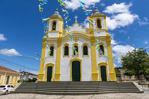 Matriz Sagrado Coracao De Jesus church Laranjeiras Sergipe Brazil South America Stock Photos