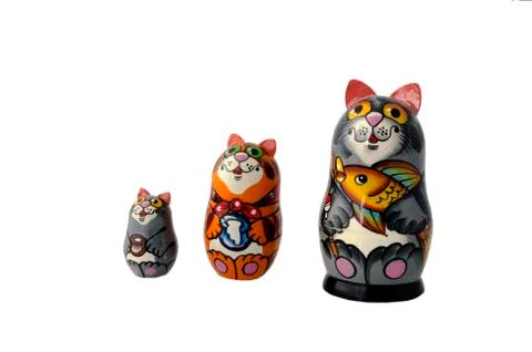Matryoshka cat Stock Photos