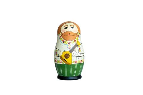 Matryoshka doll on a white background Stock Photos
