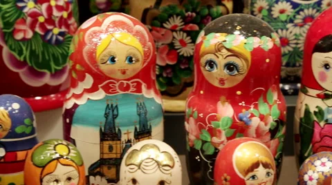Matryoshka dolls 5 Stock Footage 53566785