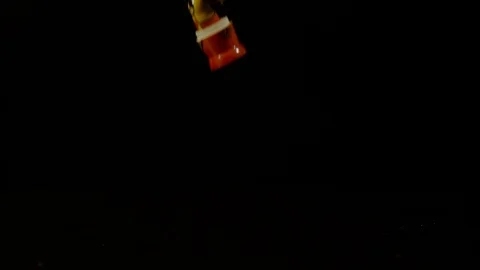 Matryoshka dolls falling  on black background, Ultra Slow Motion Stock Footage 86577193