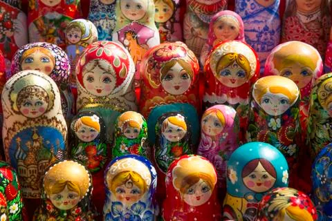 Matryoshka Dolls, Rostov Veliky, Golden Ring, Yaroslavl Oblast, Russia, Europe Stock Photos